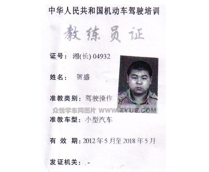 > 贺教练团队贺教练教练证